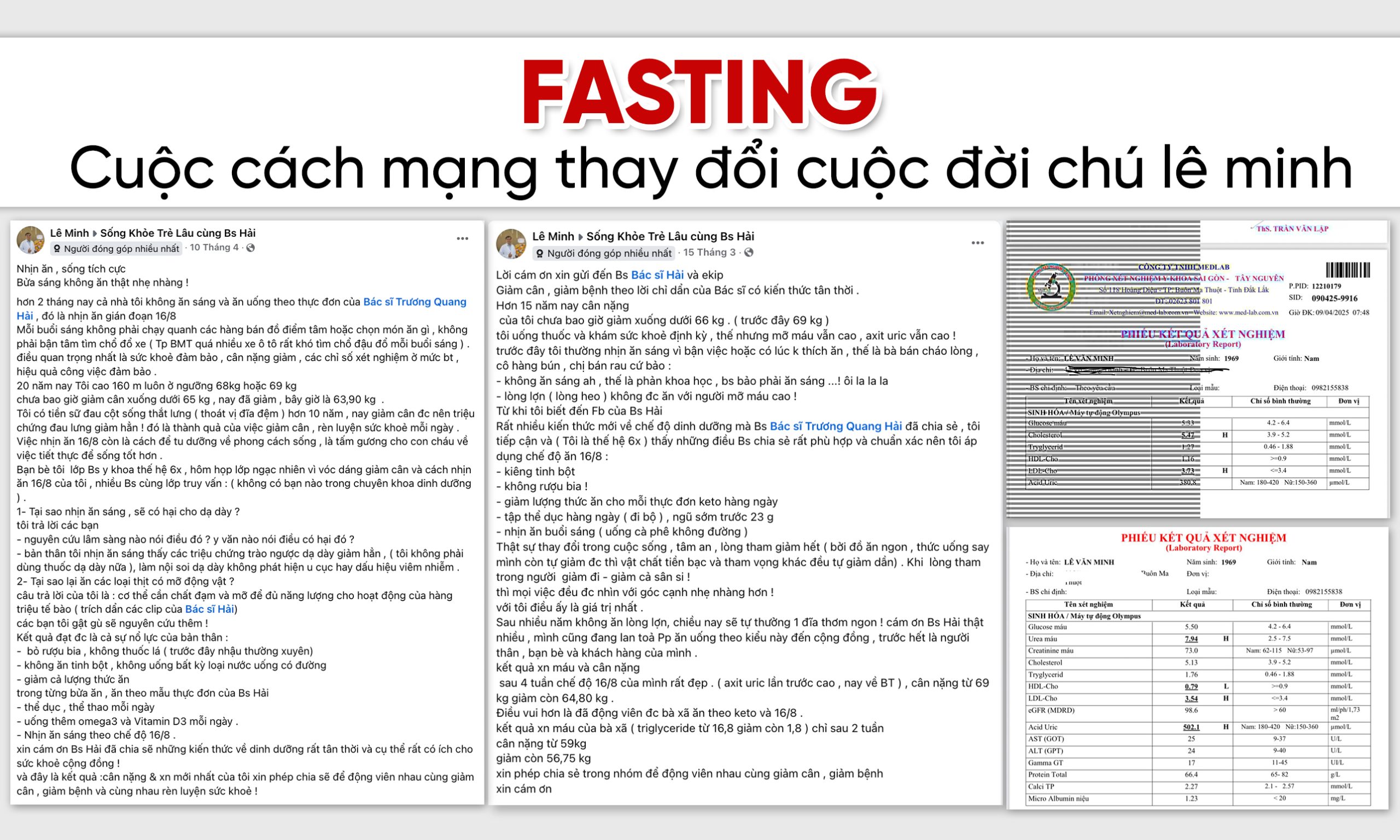 Fasting – Cuộc cách mạng thay đổi sức khoẻ của vợ chồng chú Lê Minh